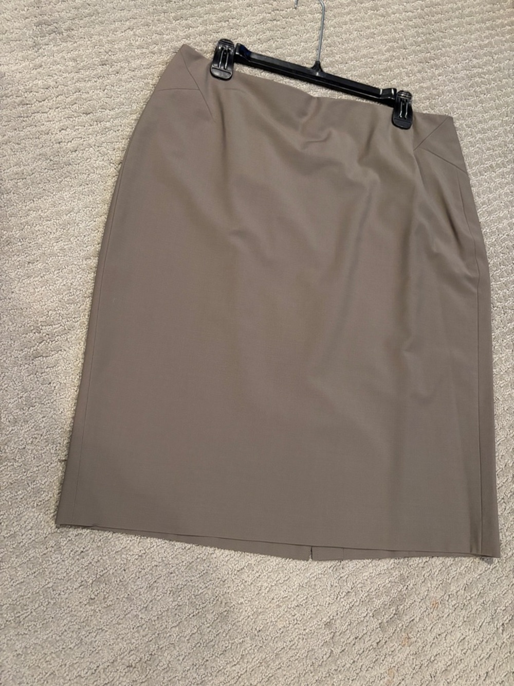 Ann Taylor Virgin Wool Taupe Pencil Skirt